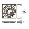 Декоративная решетка TECEdrainpoint S, нержавеющая сталь, 100 мм, с фиксаторами