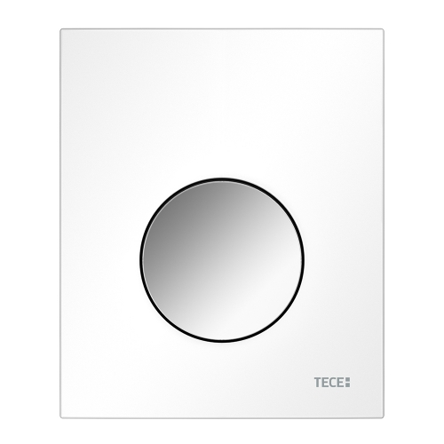 Пластиковая панель смыва для писсуара TECEloop, белая, клавиша хром глянцевый