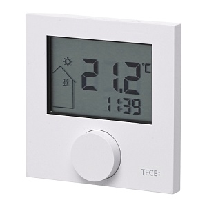 Пластиковый комнатный термостат TECEfloor RT-D, ЖК-дисплей, белый
