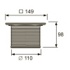 Декоративная решетка TECEdrainpoint S quadratum, 150 мм, в стальной рамке, с монтажным элементом